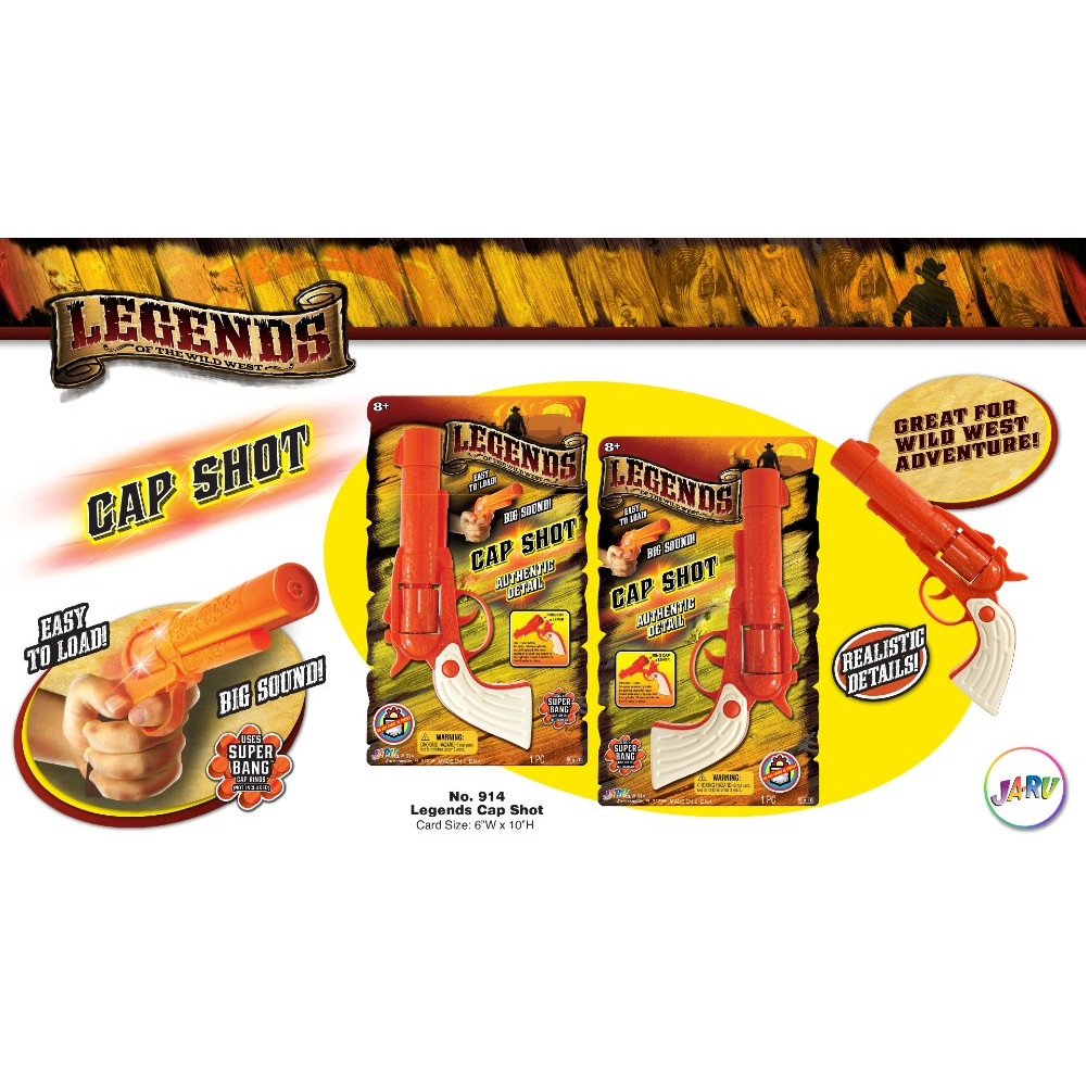 LEGENDS OF THE WILD WEST CAP SHOT TOY GUN (1 PIECE)