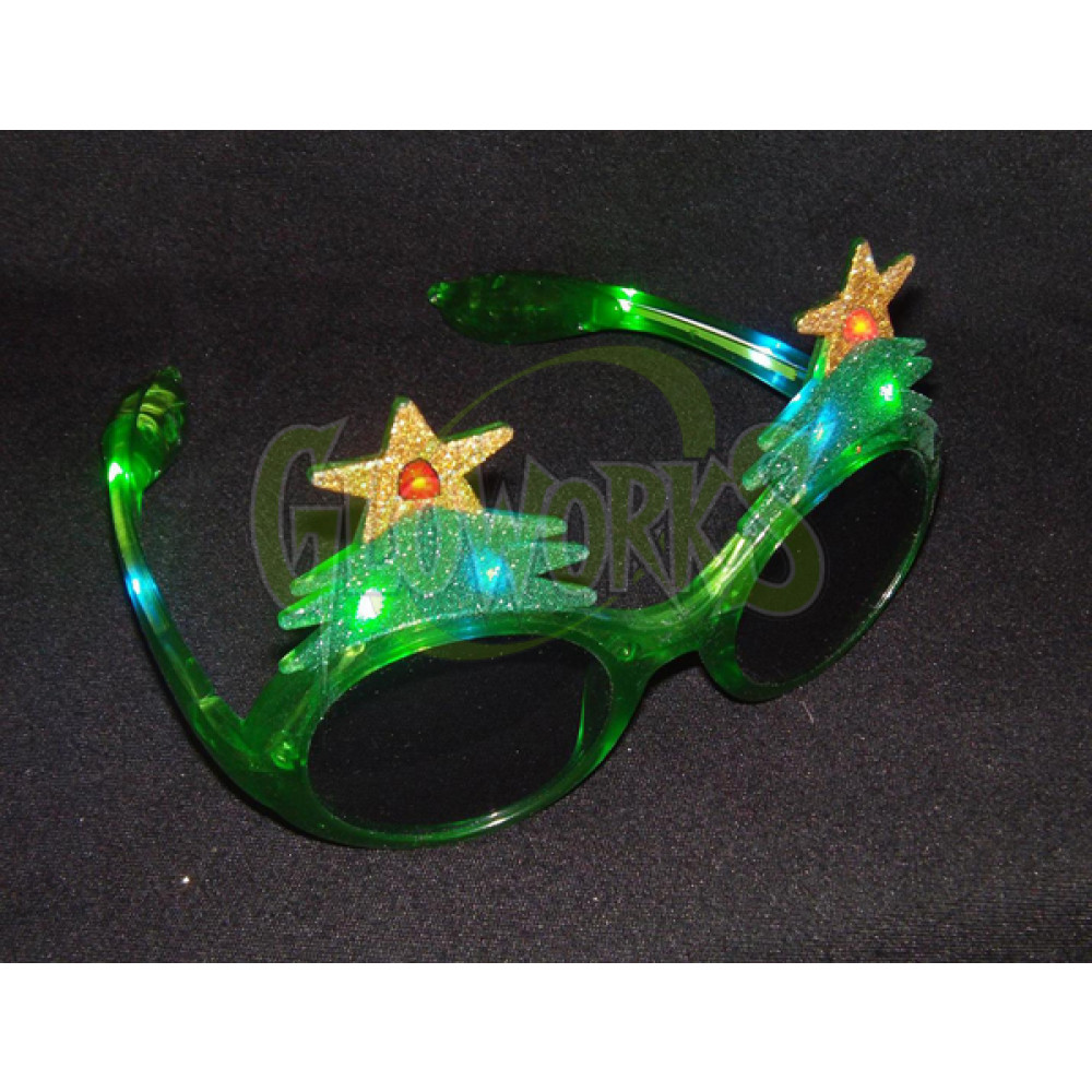 FLASHING CHRISTMAS TREE SUNGLASSES (1 PIECE)