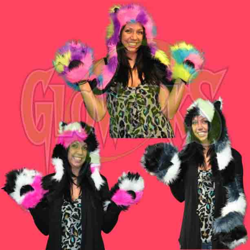ULTRA FUZZY ANIMAL HAT WITH PAWS - ASSORTMENT #2