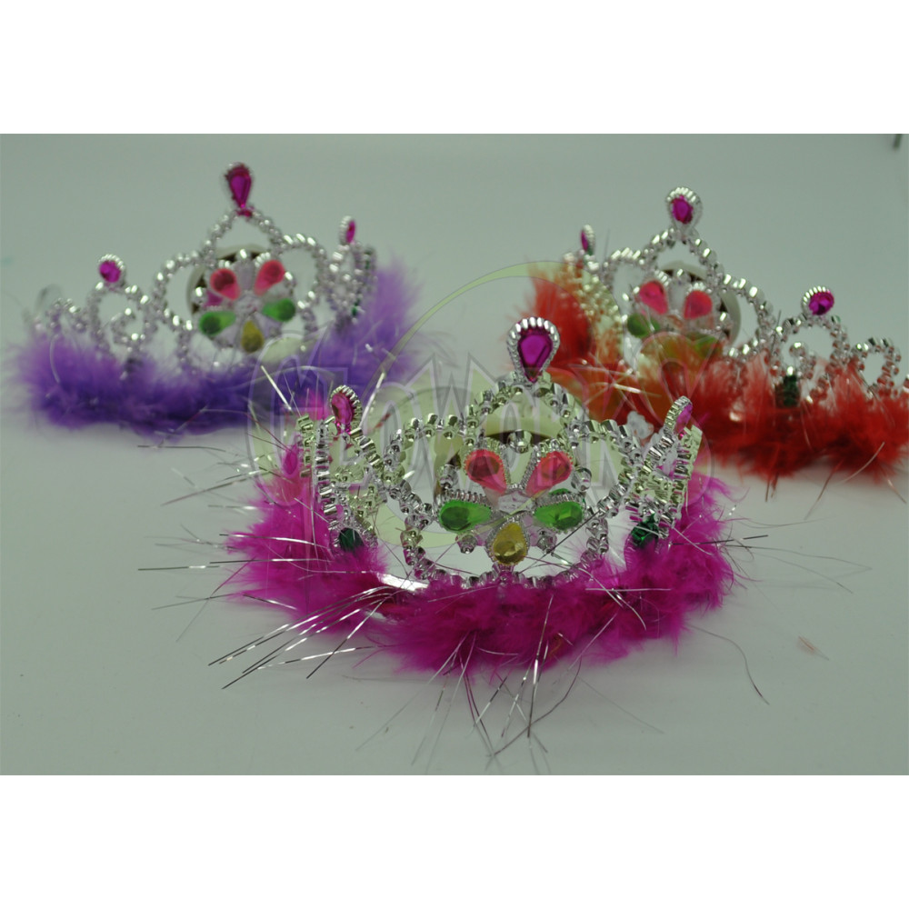 Furry Flashing Princess Tiara - Asst. Colors (1 PIECE)