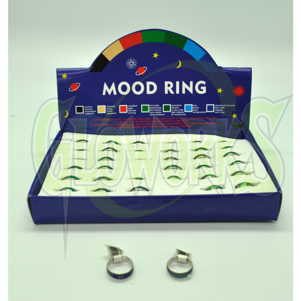 Mood Rings with Assorted Sayings (36 PIECES/DISPLAY)