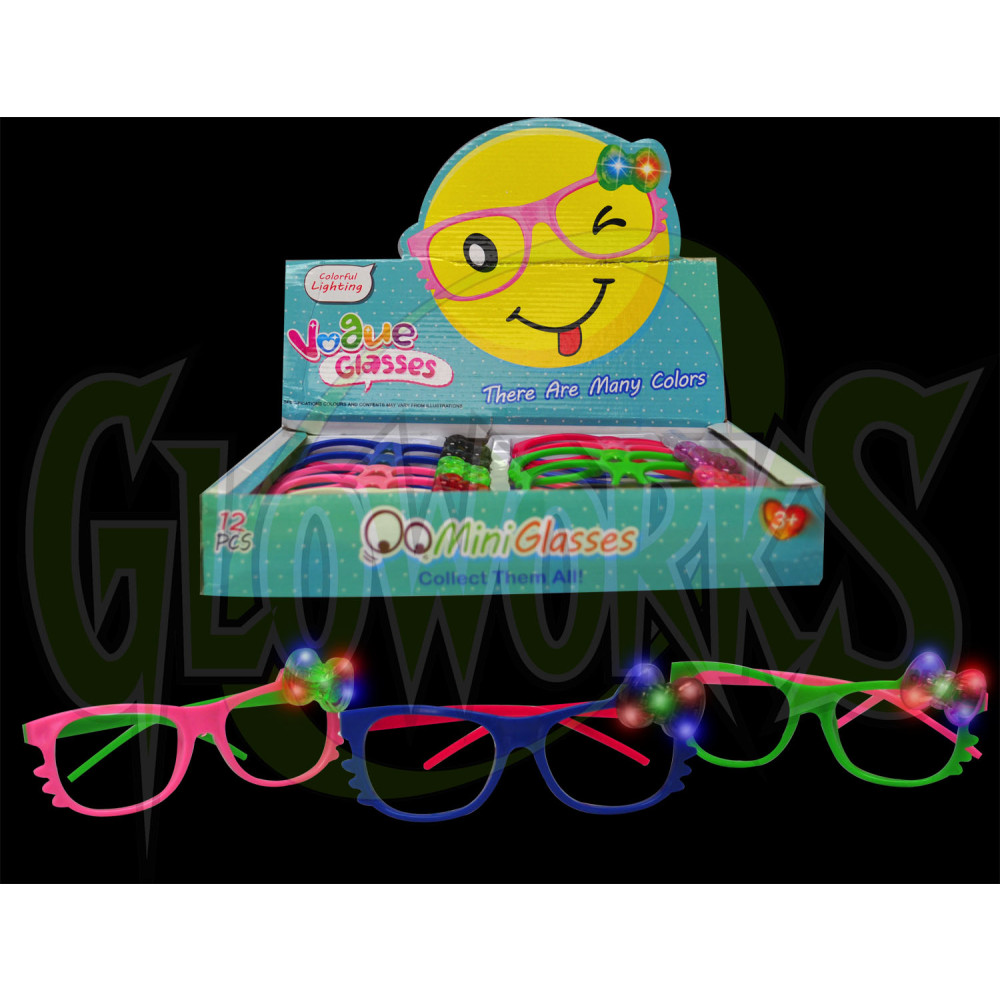FLASHING EYEGLASSES WITH BOW (1 PIECE)