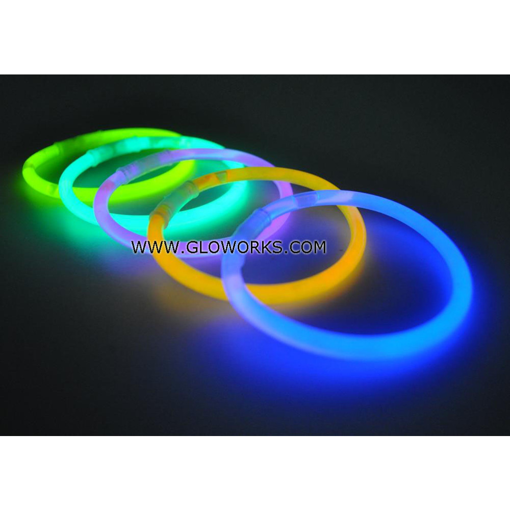 8" GLOW BRACELET - ASSORTED (100 PIECES)