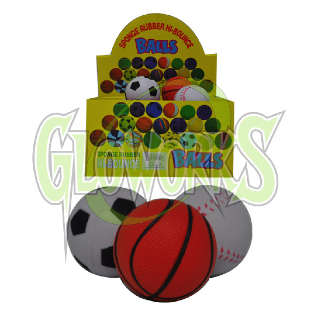 3" SPONGE ASSORTED SPORT BALLS (1 PIECE)