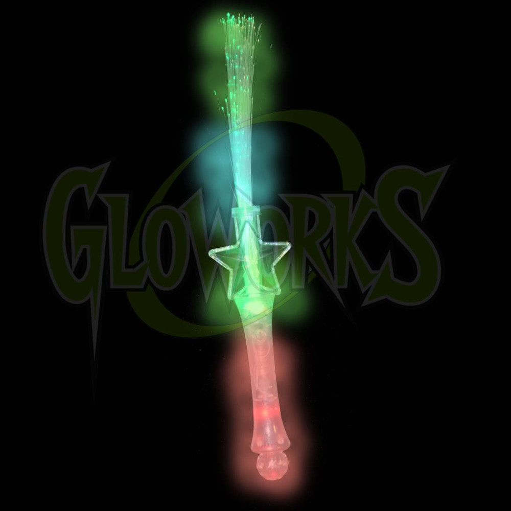 FIBER OPTIC FLASHING STAR WAND (1 PIECE)