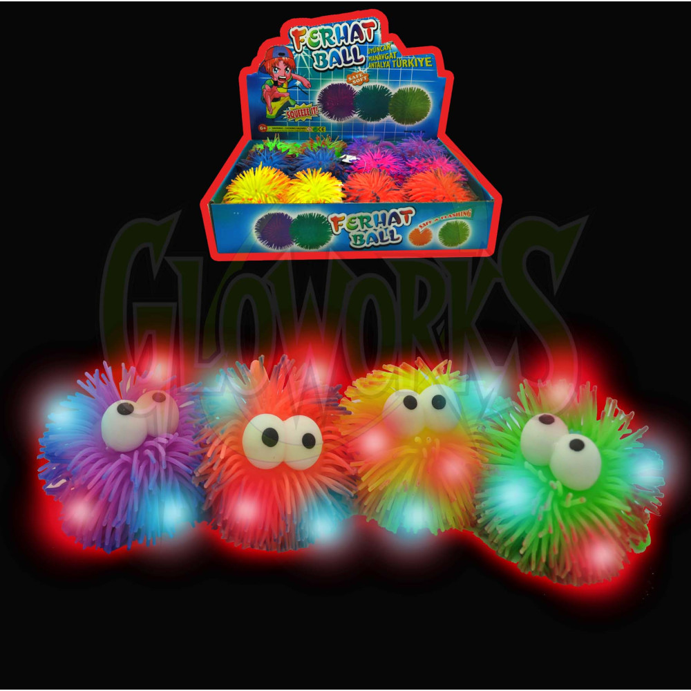 5" Two Tone Flashing Puffer Ball - Asst. Colors (1 PIECE)