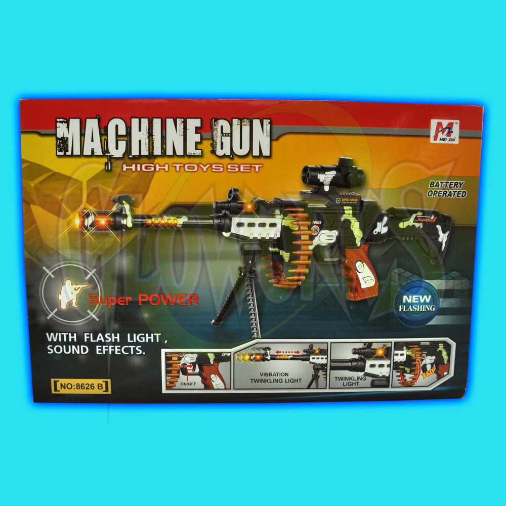 Camo LED Machine Gun (1 PIECE)