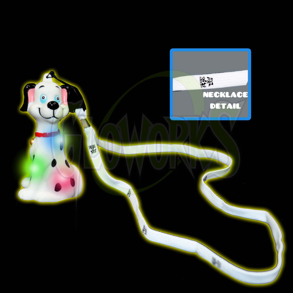 Dalmatian Flashing Charm with Cloth Lanyard (1 PIECE)
