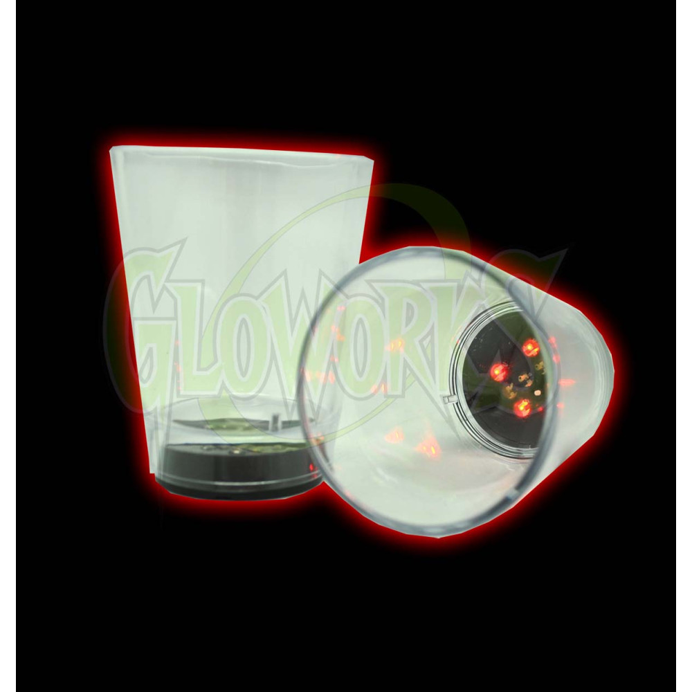 LED SHOT GLASS WITH DICE (1 DOZEN)