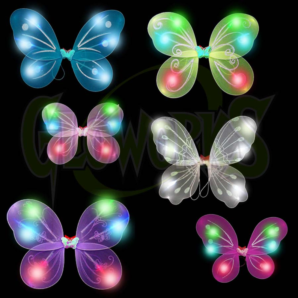 Small Flashing Butterfly Wings - assorted colors (1 PIECE)