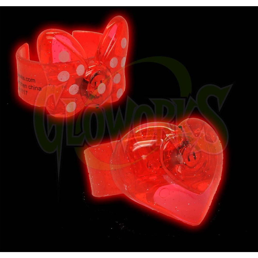Flashing Cuff Bracelet - Bow Charm (1 PIECE)