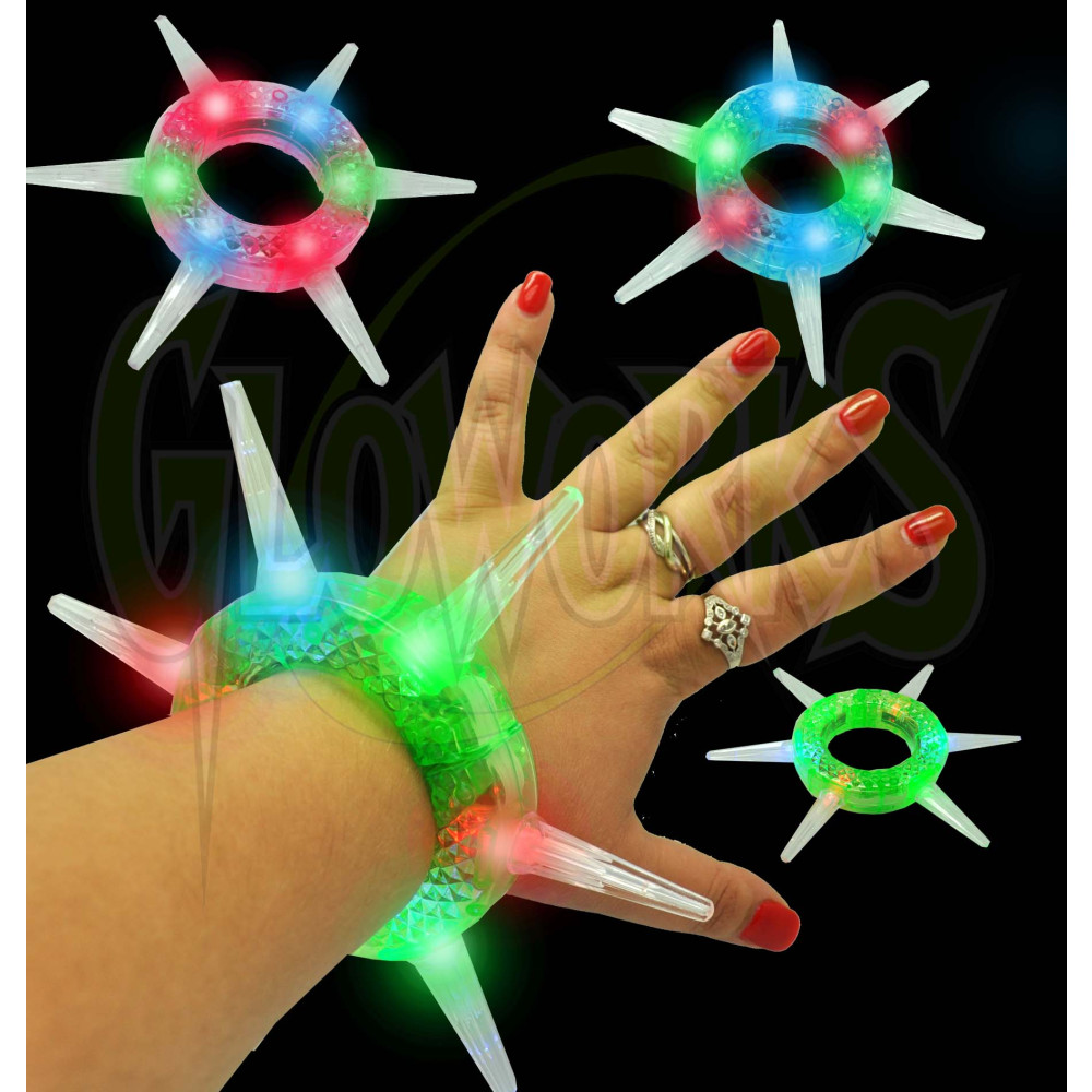 Jumbo Flashing Spiked Bracelet - Asst. Colors (1 PIECE)