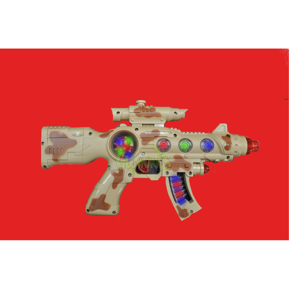 SPINNING BALL GUN WITH CAMO PRINT (1 PIECE) 
