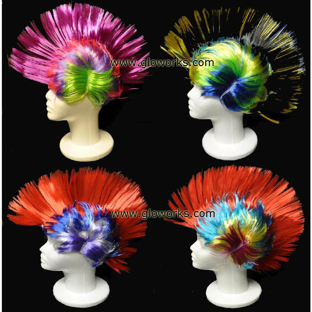 MOHAWK NON FLASHING WIG - ASSORTED COLORS (1 PIECE)
