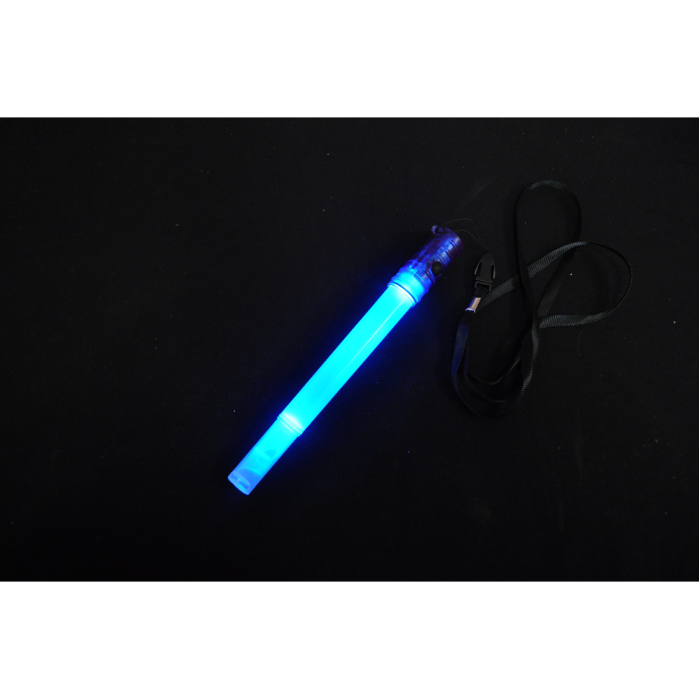 BLUE LED GLOWSTICK WITH FLASHLIGHT & WHISTLE (1 PIECE)