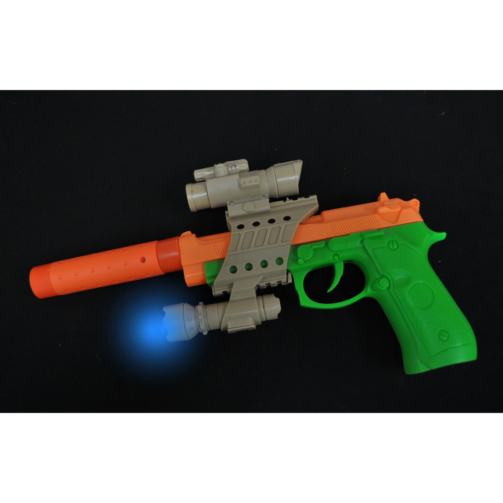 M9 STYLE SUPER PISTOL WITH SOUND AND LIGHT (1 PIECE)