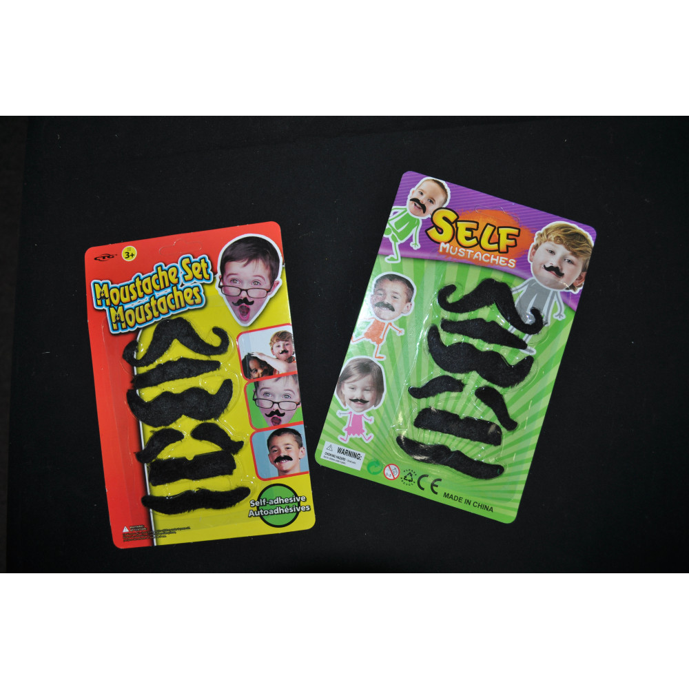 6 PACK FUNNY MUSTACHES ( 1 PACK)