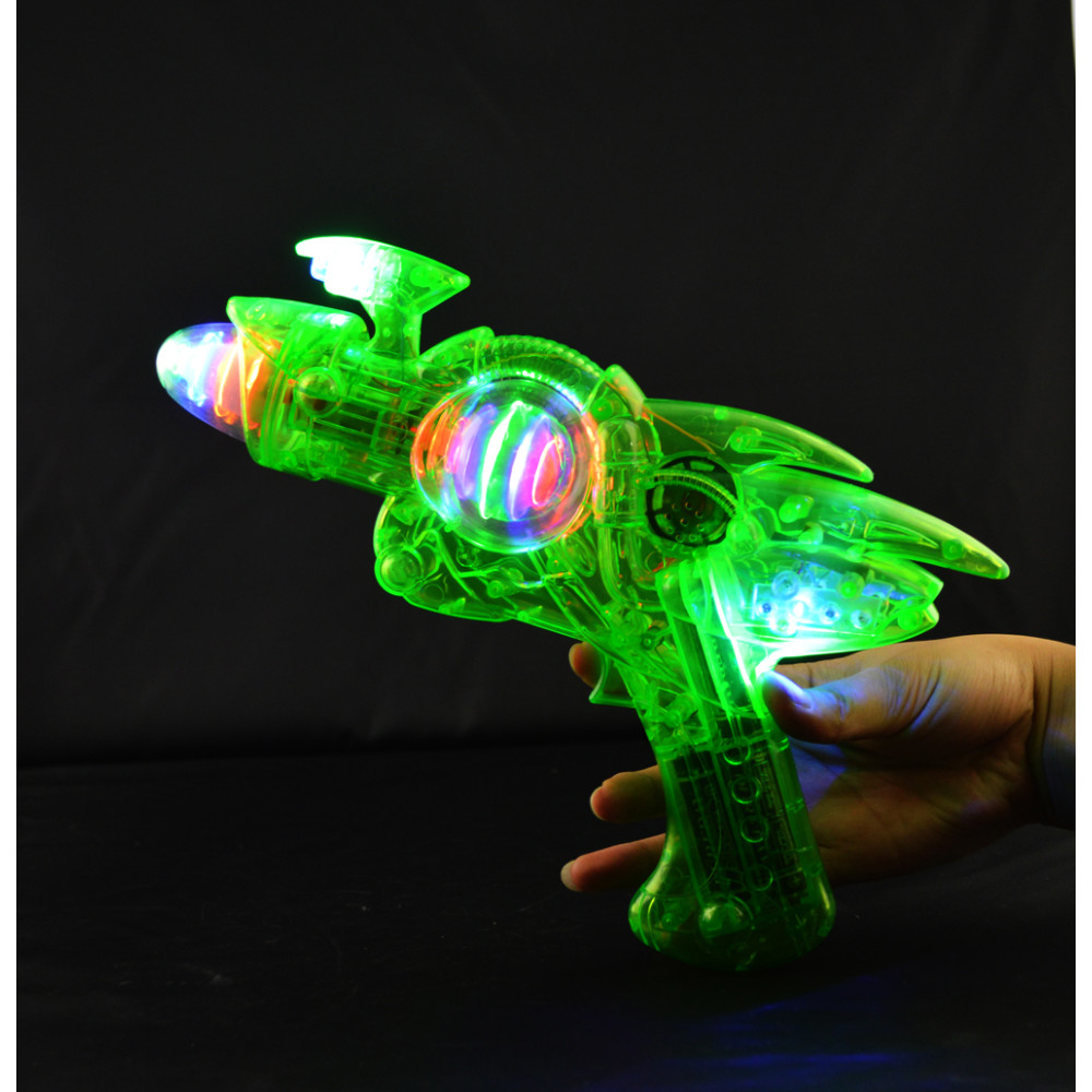 LARGE CLEAR SPINNING BALL GUN (1 PIECE)