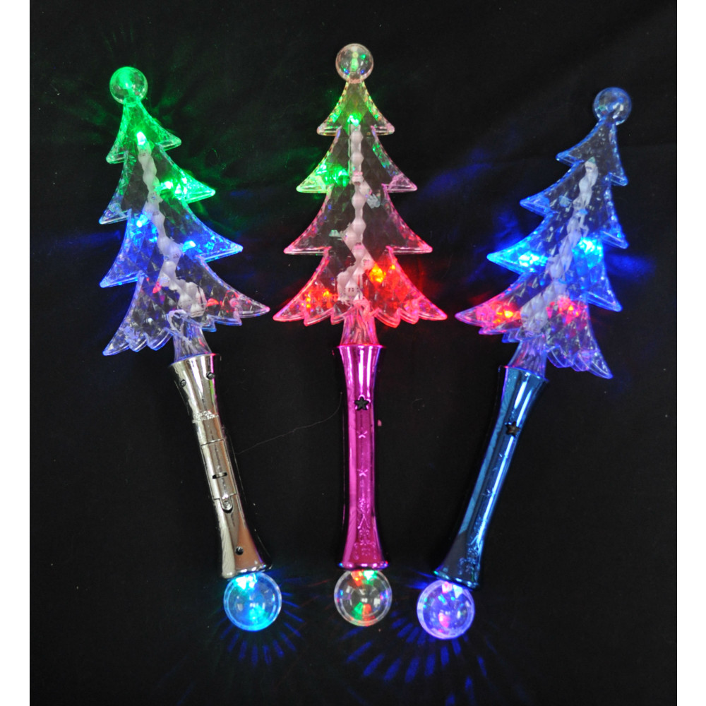 ASSORTED COLOR TREE WAND WITH PRISMATIC BALL ON BOTTOM (1 PIECE)