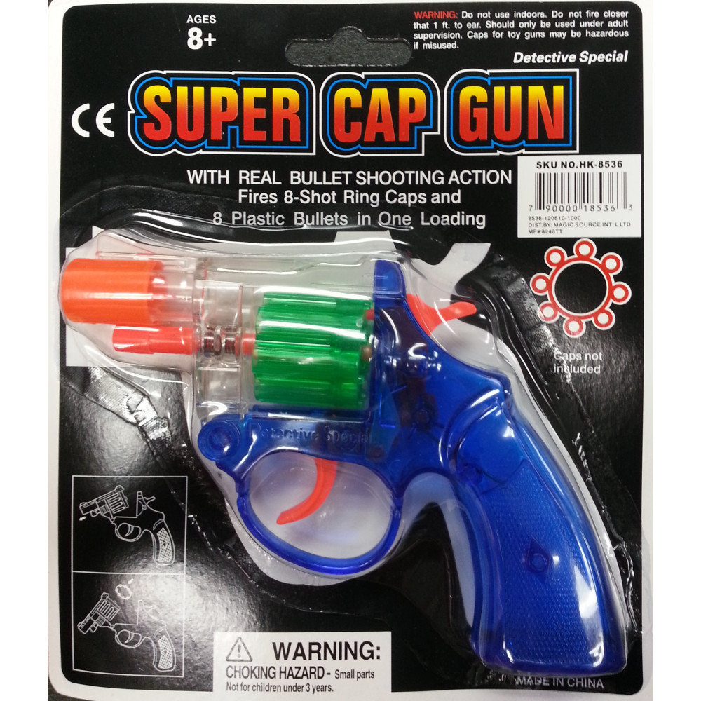 SUPER CAP GUN - REVOLVER (1 PIECE)