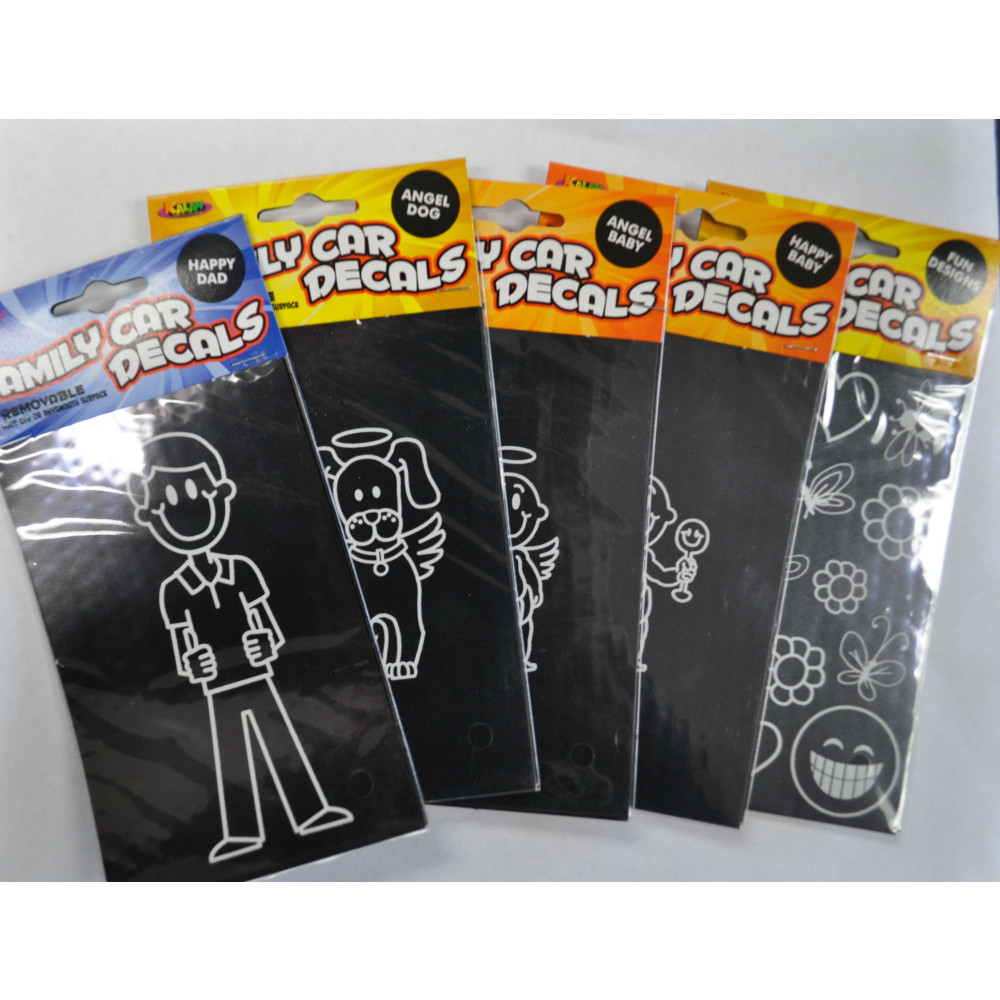 ASSORTED FAMILY CAR DECALS (1 PIECE)