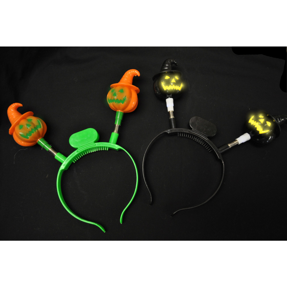 FLASHING PUMPKIN HEADBAND ASSORTED COLOR (1 PIECE)