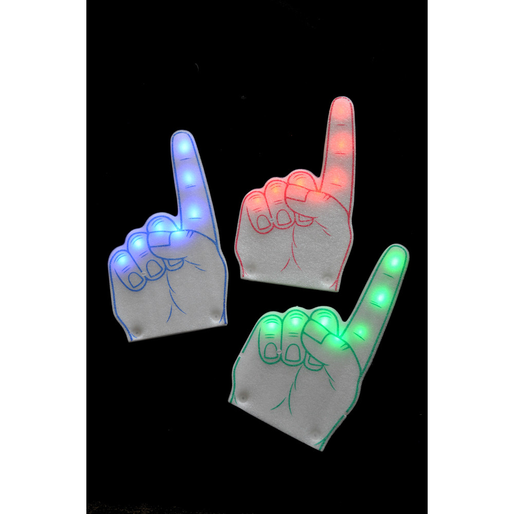 FLASHING FOAM FINGER ASSORTED COLOR (1 PIECE)