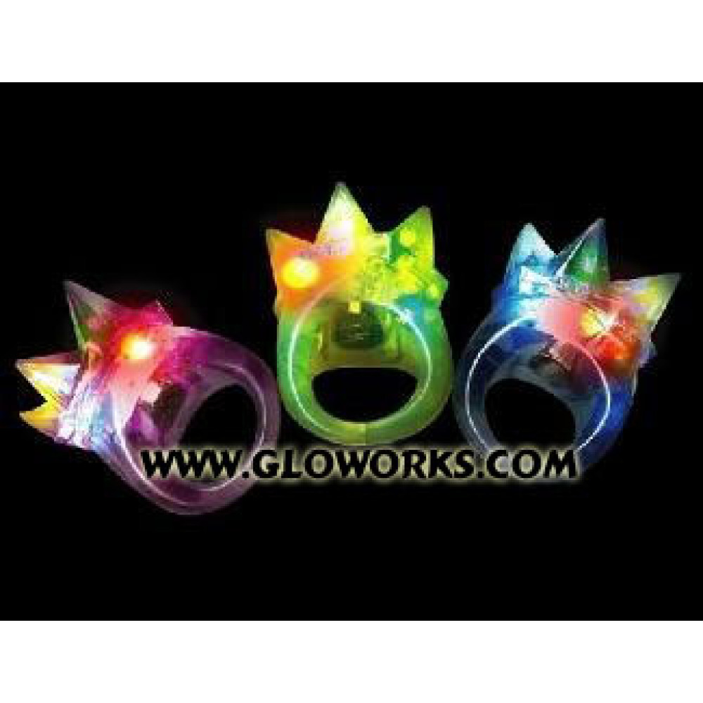 FLASHING RING - CRYSTAL STAR (1 PIECE)