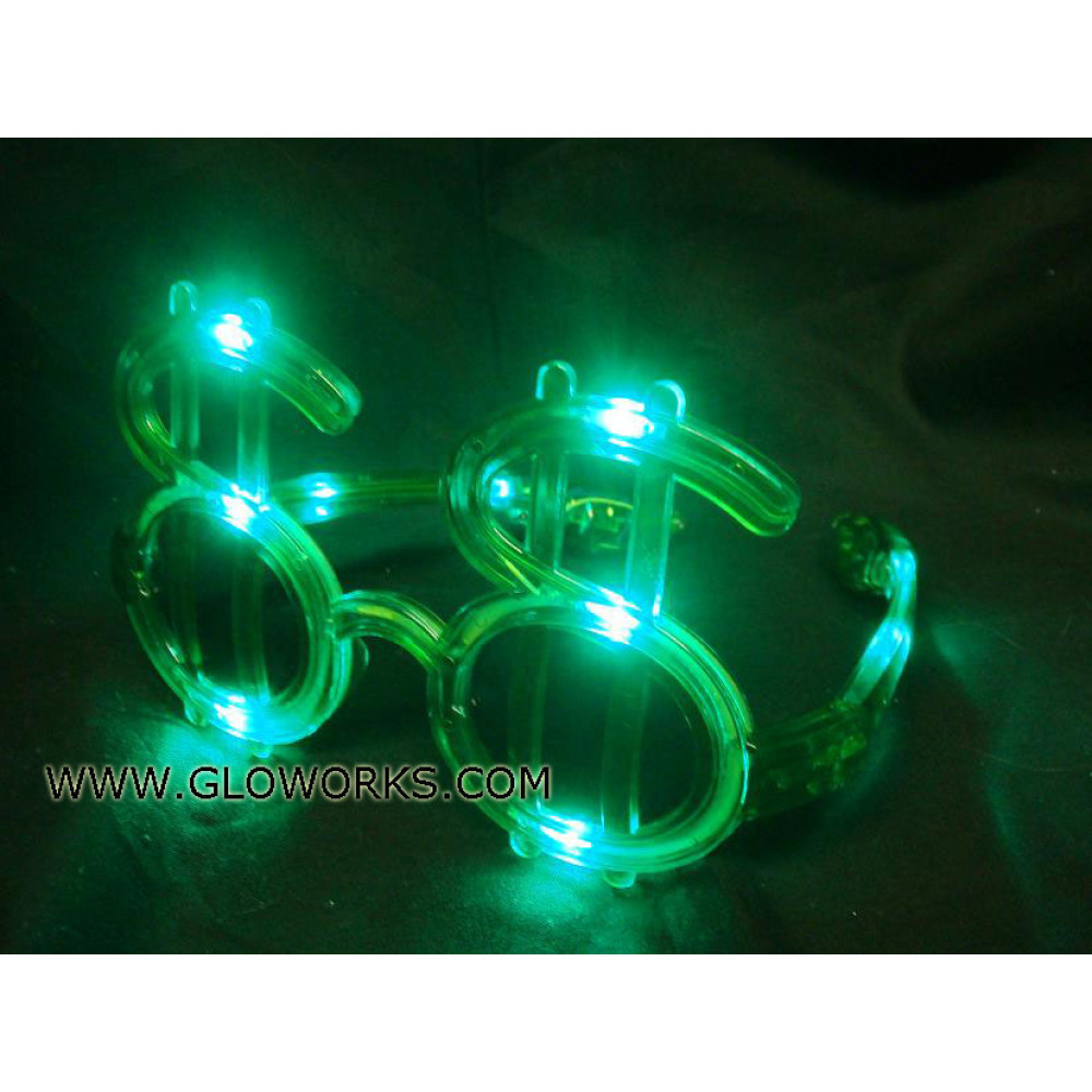 DOLLAR SIGN FLASHING SUNGLASSES (1 PIECE)