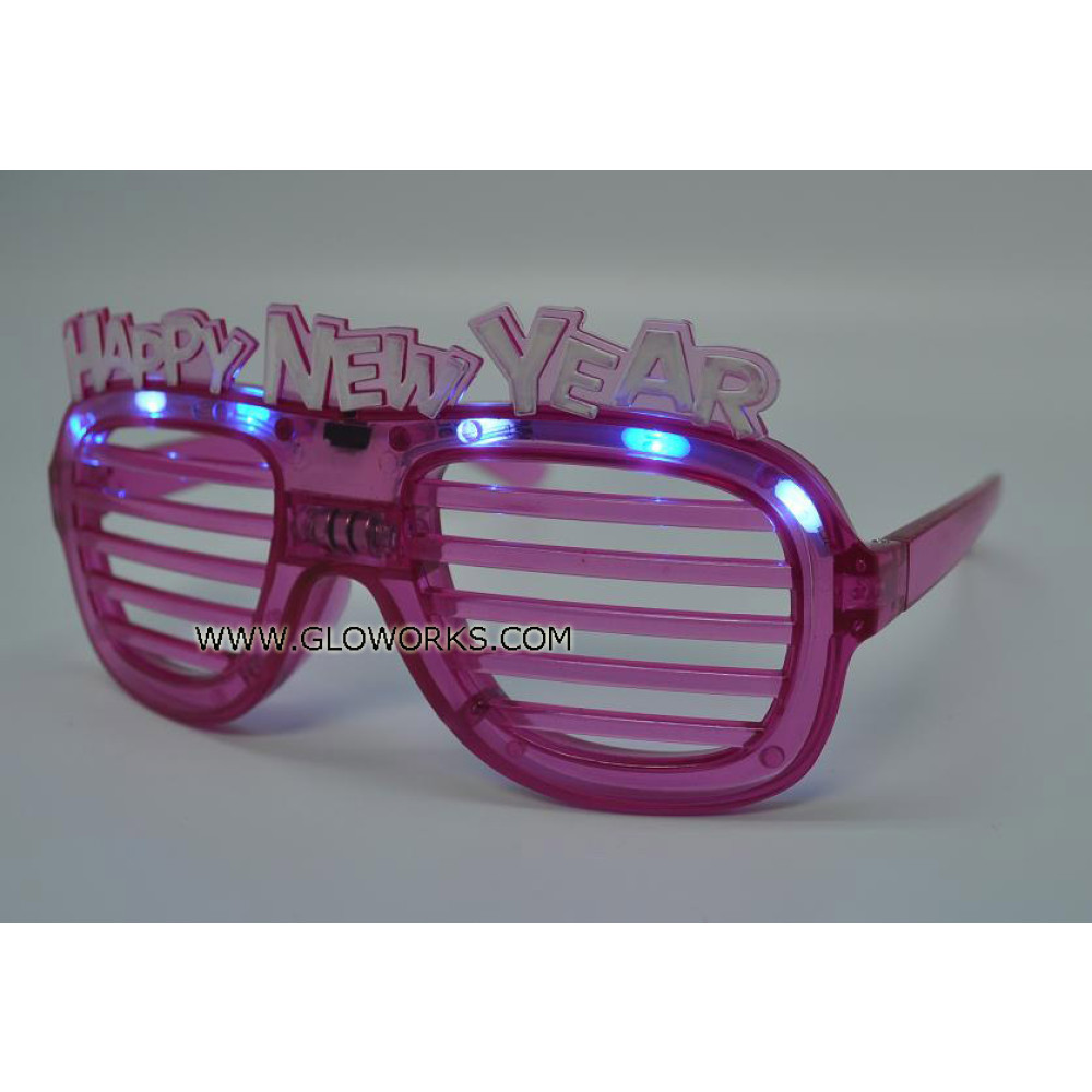 HAPPY NEW YEAR FLASHING SHUTTER SUNGLASSES (1 PIECE)