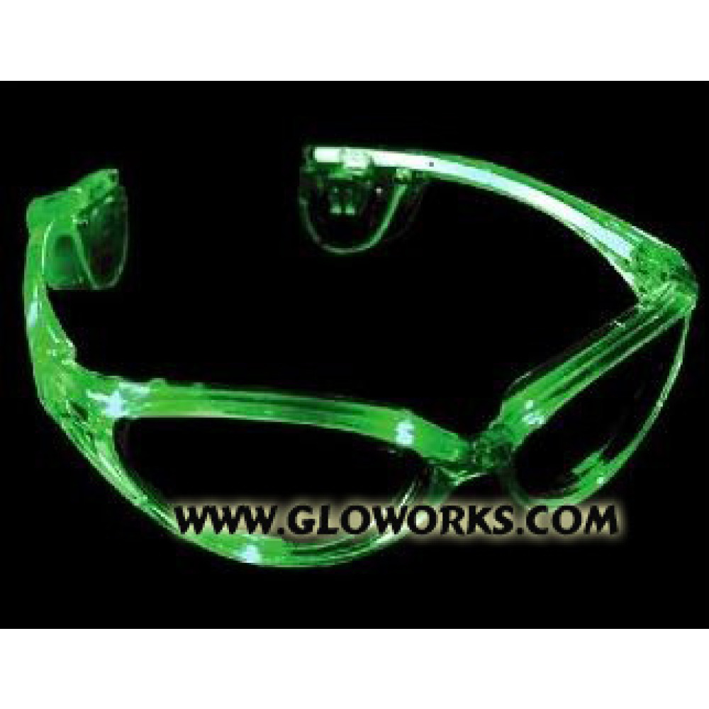 FLASHING SUNGLASSES - GREEN (1 PIECE)