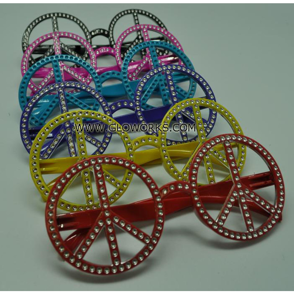 PEACE SIGN NON-FLASHING SUNGLASSES (1 PIECE)