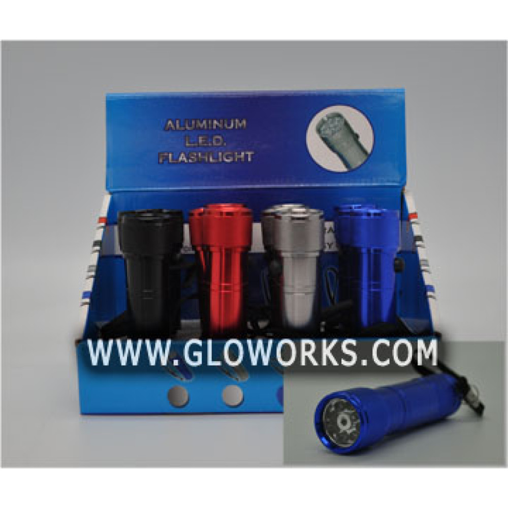 8 LED FLASHLIGHT WITH LASER POINTER - IN STOCK (1 PIECE)