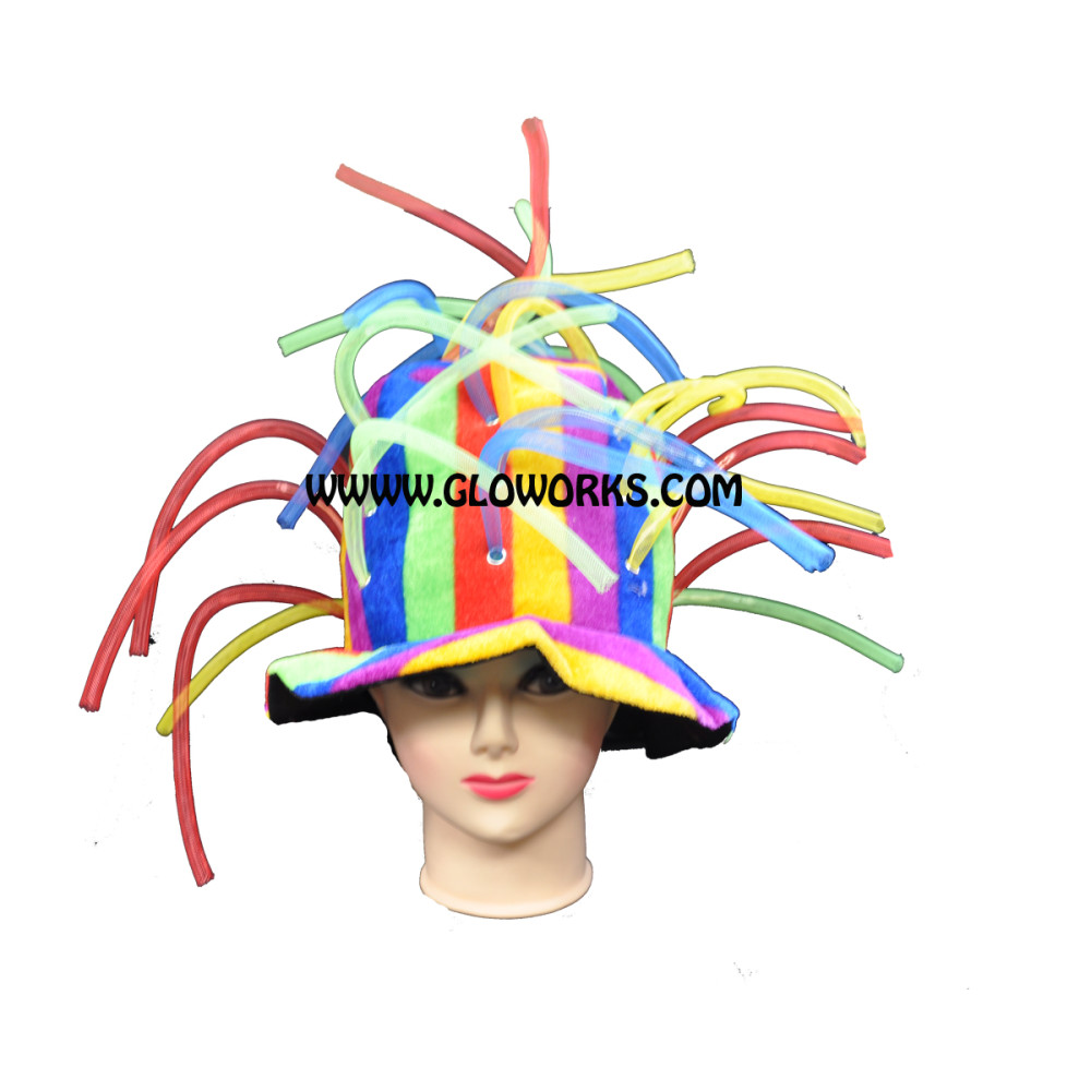 TENTACLE LED TOP HAT - RAINBOW (1 PIECE)