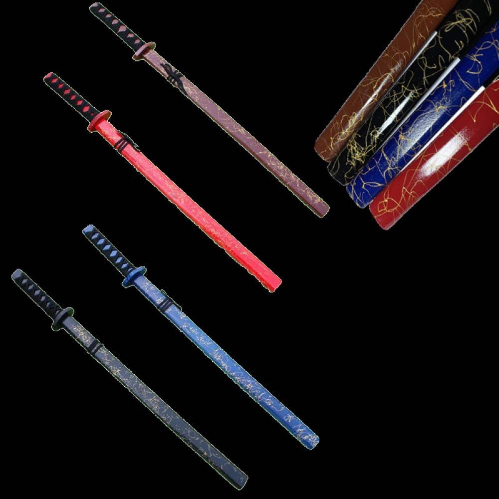 24" HAND CARVED WOODEN SWORD WITH SHEATH (1 PIECE)