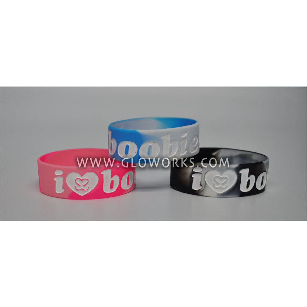 SILICONE BRACELETS - I HEART BOOBIES (1 PIECE)