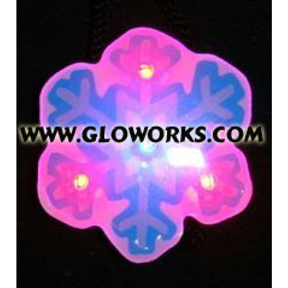 BLUE SNOWFLAKE MAGNETIC LED PIN (1 DOZEN)
