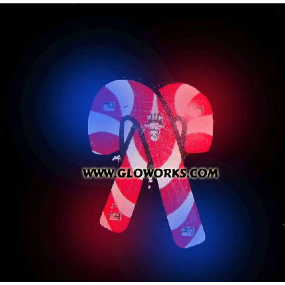CANDY CANES MAGNETIC LED PIN (1 DOZEN)