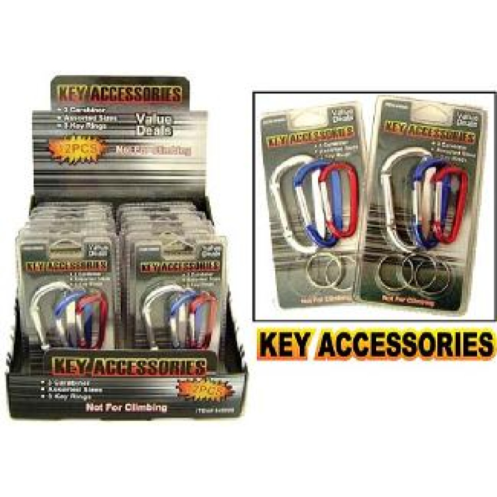 3 PC. CARABINER KEYCHAIN SET (1 SET)