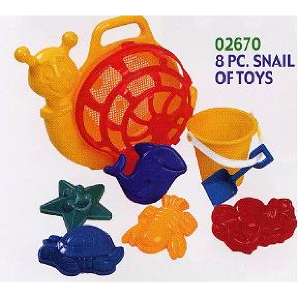 8 PC. SNAIL OF TOYS SET (1 SET)