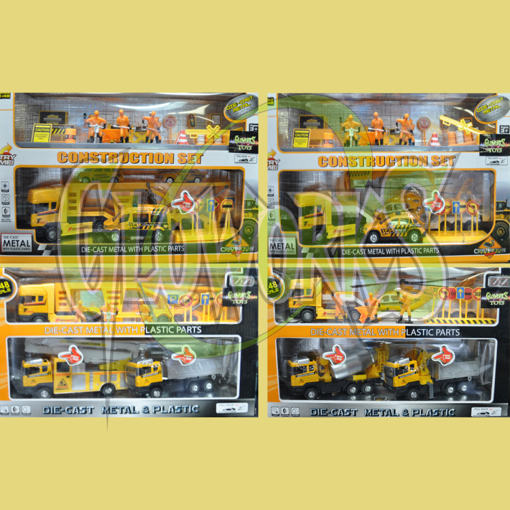 1:42 DIE CAST CONSTRUCTION TRUCKS - 4 ASSORTED (1 PIECE)