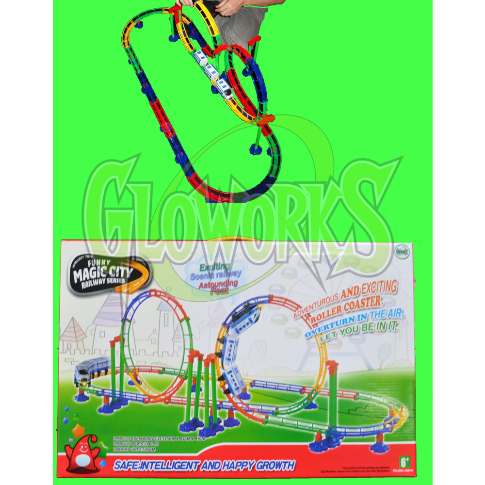 MAGIC CITY RAIL CAR SET WITH FLIPS (1 PIECE)