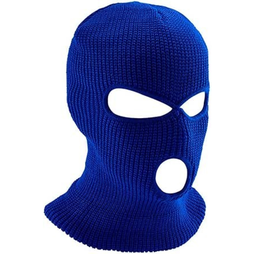 FOOTBALL-BLUE KNIT SKI MASK (1 PIECE) 