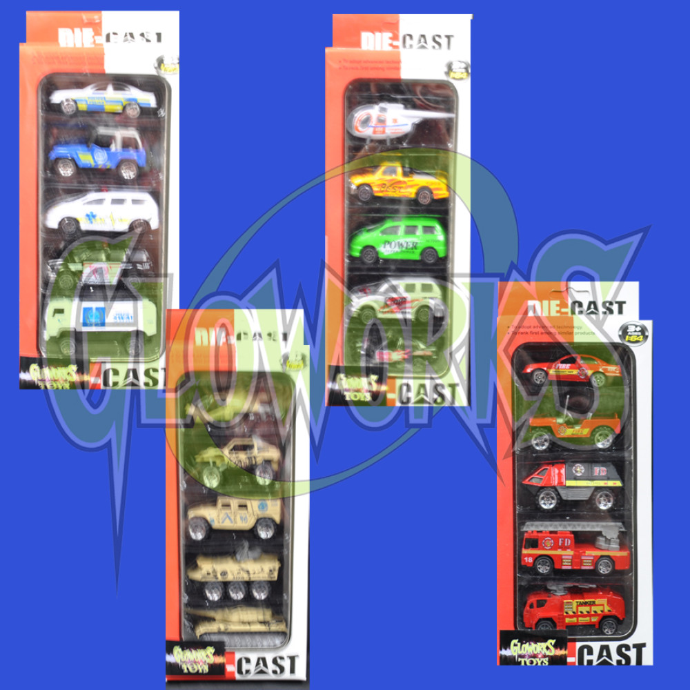 DIE CAST 5 PC. ASSORTED CARS (1 SET)