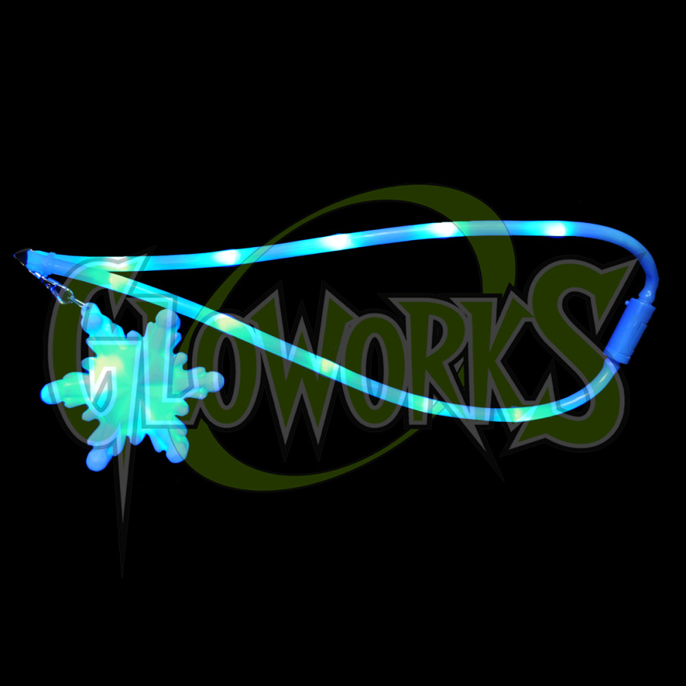 BLUE SNOWFLAKE FLASHING LANYARD (1 PIECE)