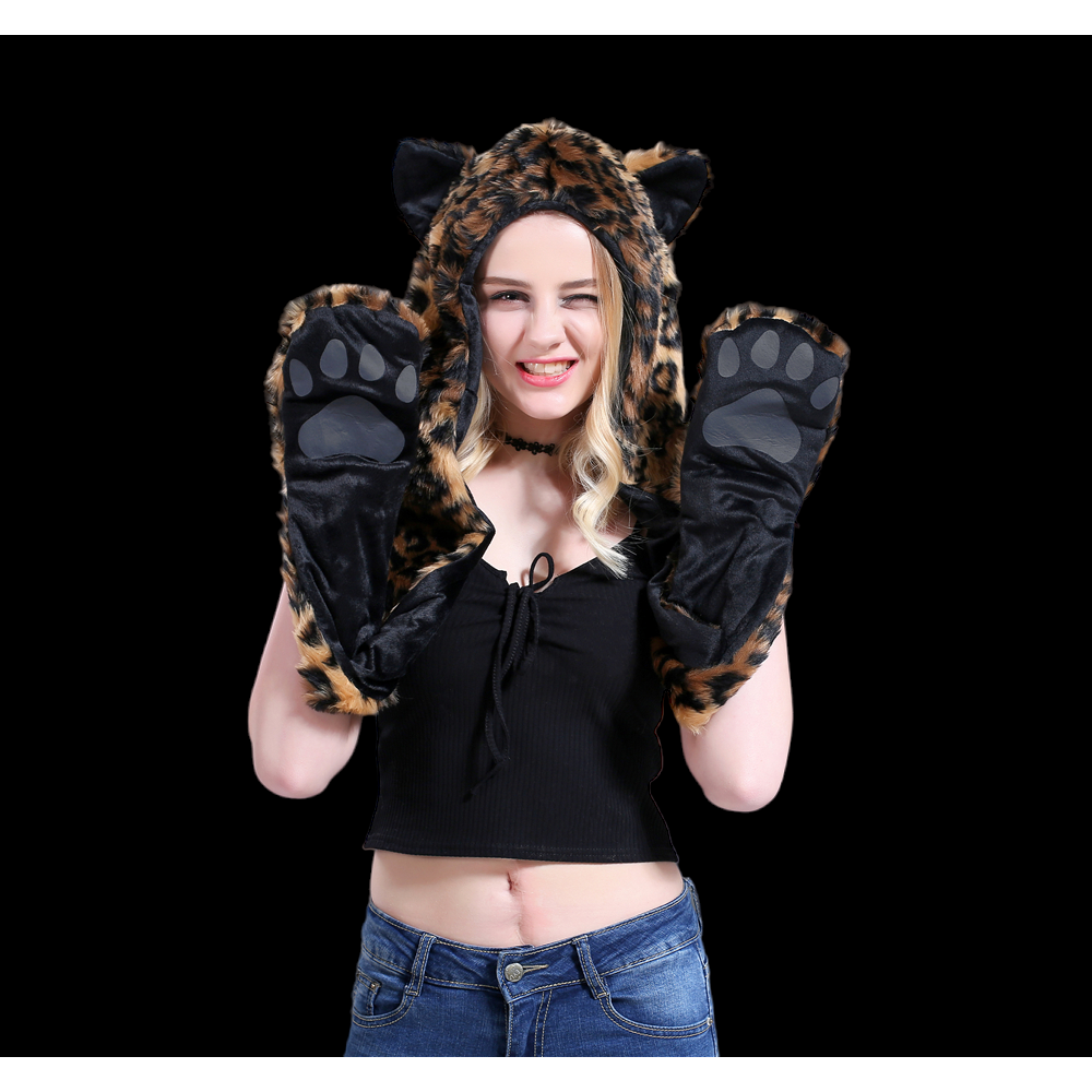 ULTRA FUZZY LEOPARD PLUSH HAT 