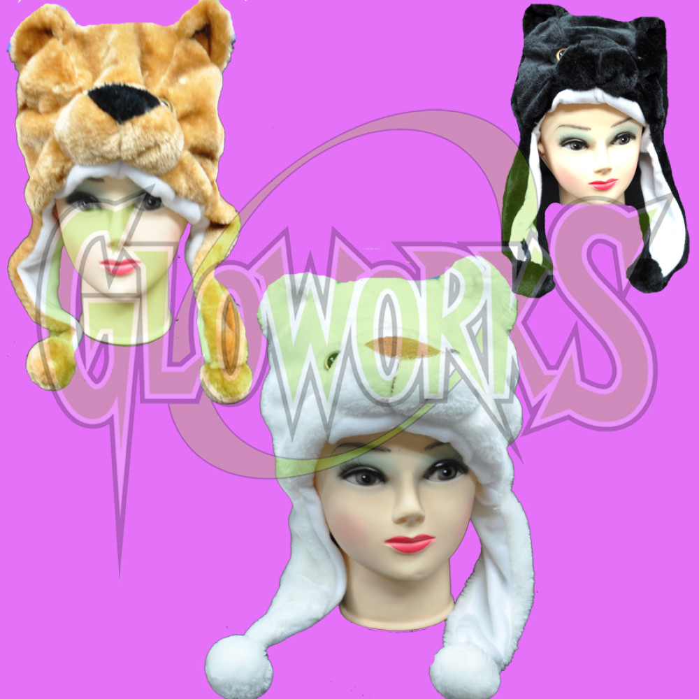 SHORT ANIMAL HAT - BEARS ASST. (1 PIECE)
