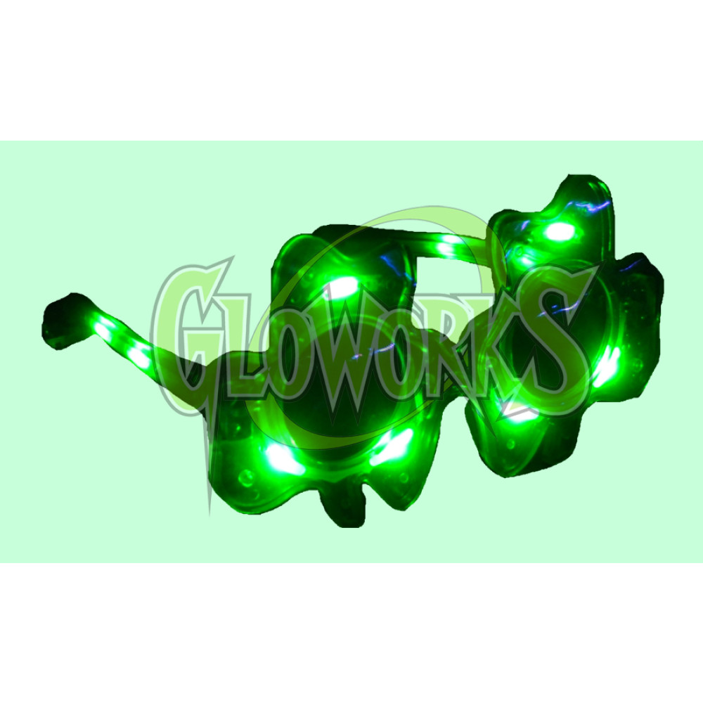 CLOVER SHAPED FLASHING SUNGLASSES (1 PIECE)