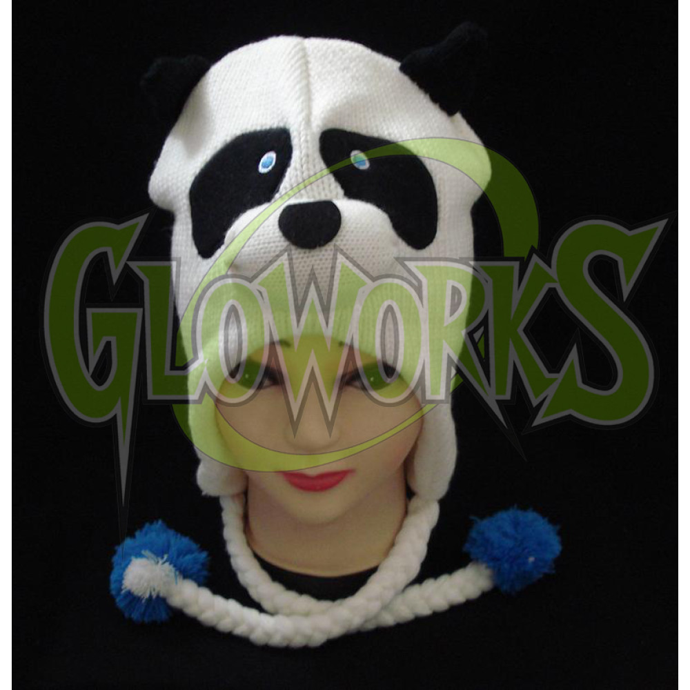 WOOL KNIT PANDA ANIMAL HAT (1 PIECE)