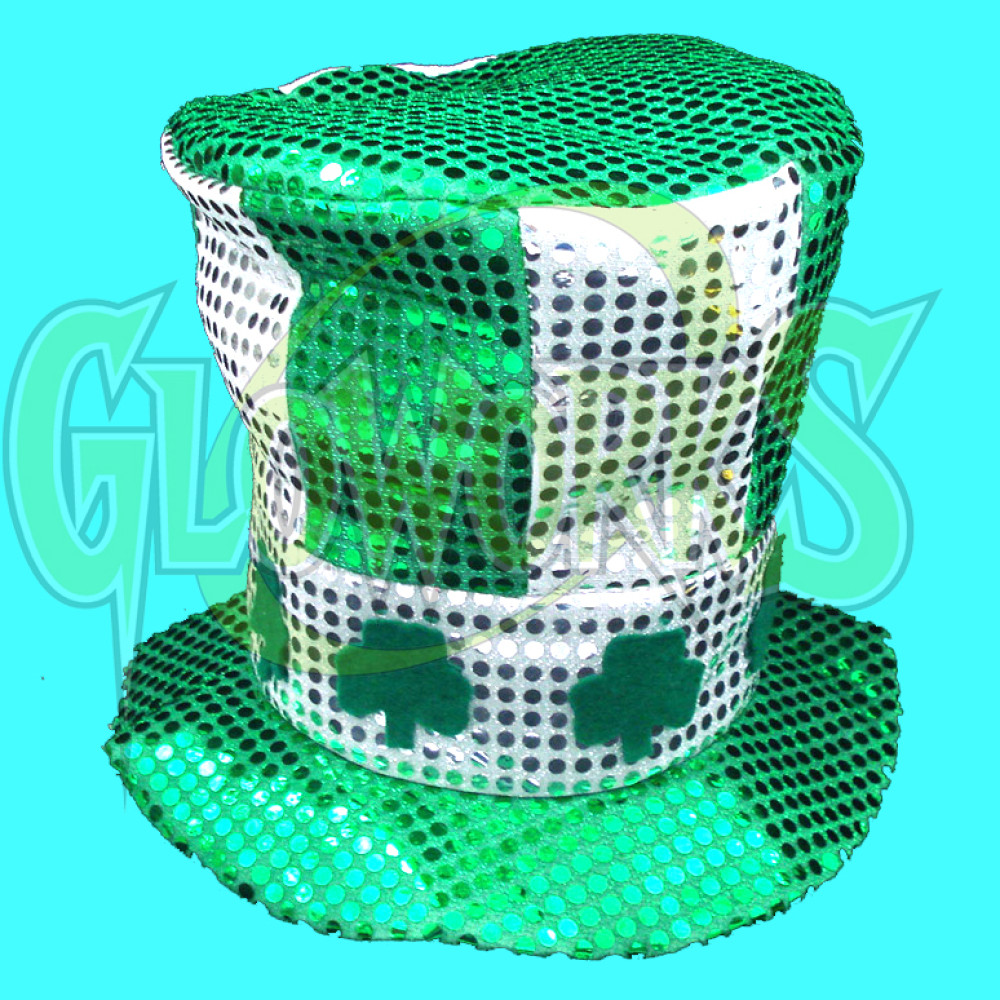 NON-FLASHING SEQUIN ST. PATRICK'S DAY HAT (1 PIECE)